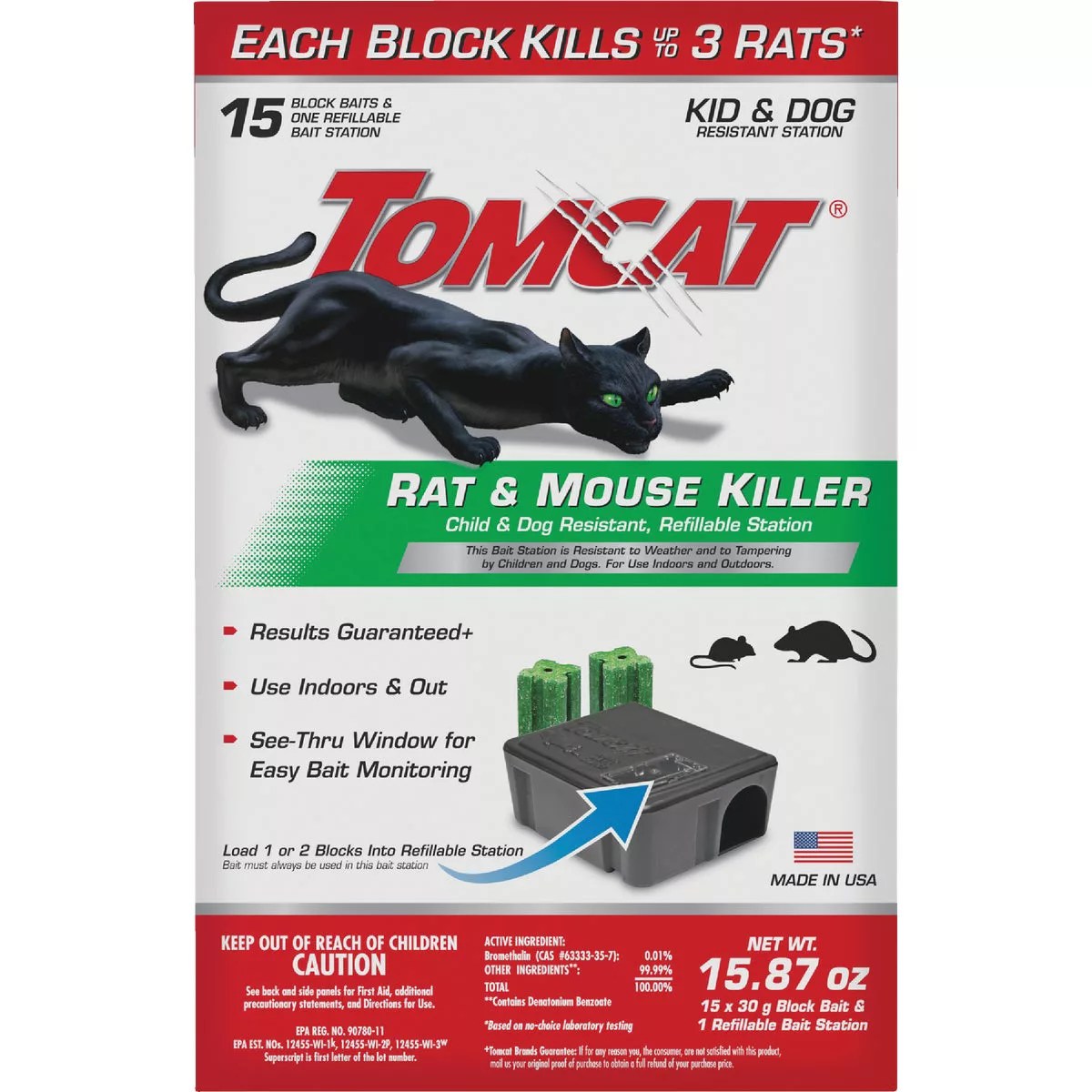 TOMCAT Refillable Bait Station Rat & Mouse Killer (15Refill) Do it Best