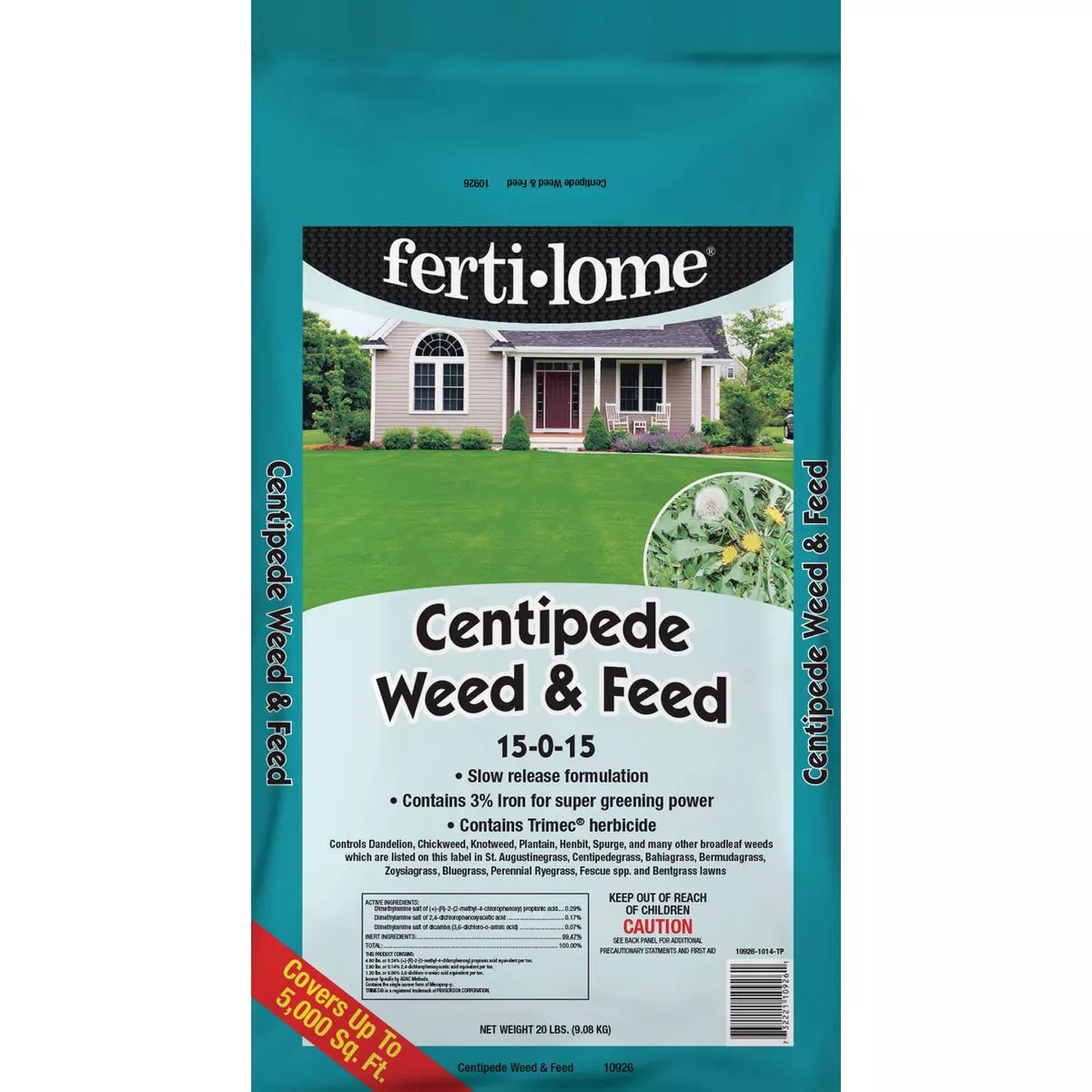 Fertilome Centipede Weed & Feed 20 Lb. 5000 Sq. Ft. 15015 Lawn