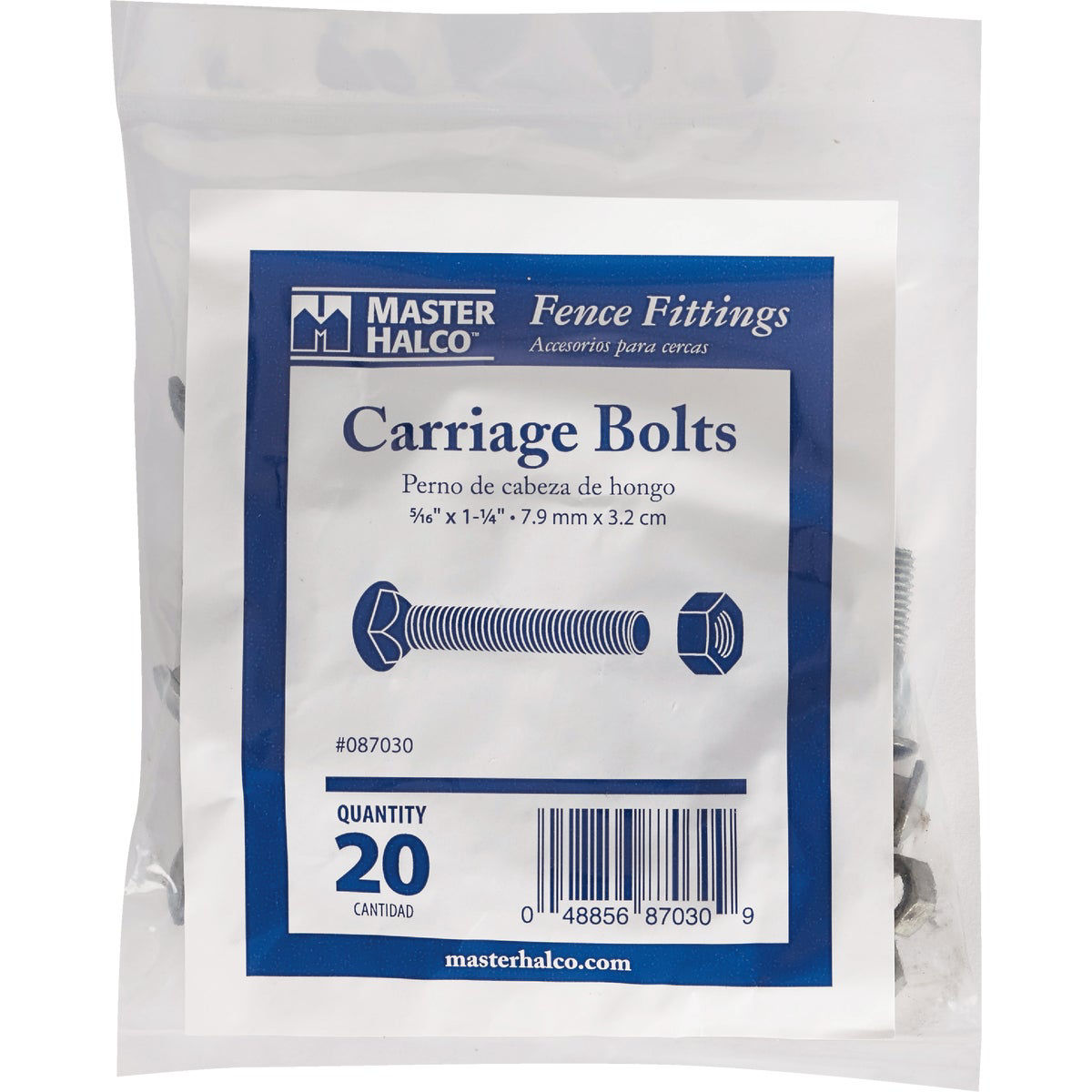 Midwest Air Tech 5/16 in. x 11/4 in. Steel Galvanized Zinc Coated