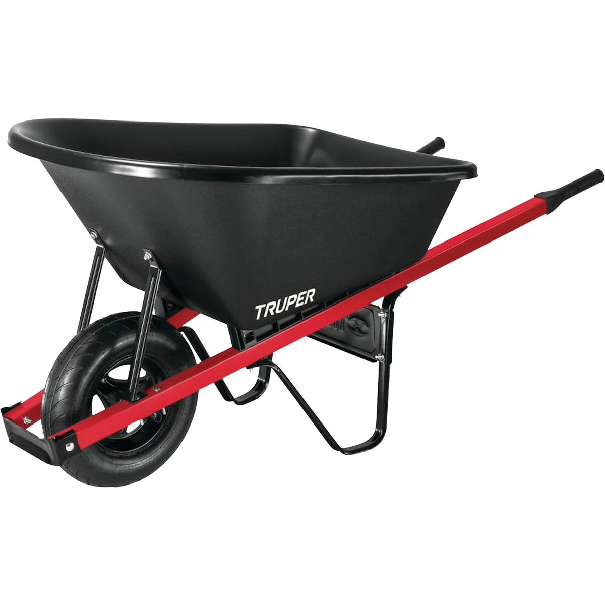 Truper 6 Cu. Ft. Poly Wheelbarrow with Steel Handle Do it Best