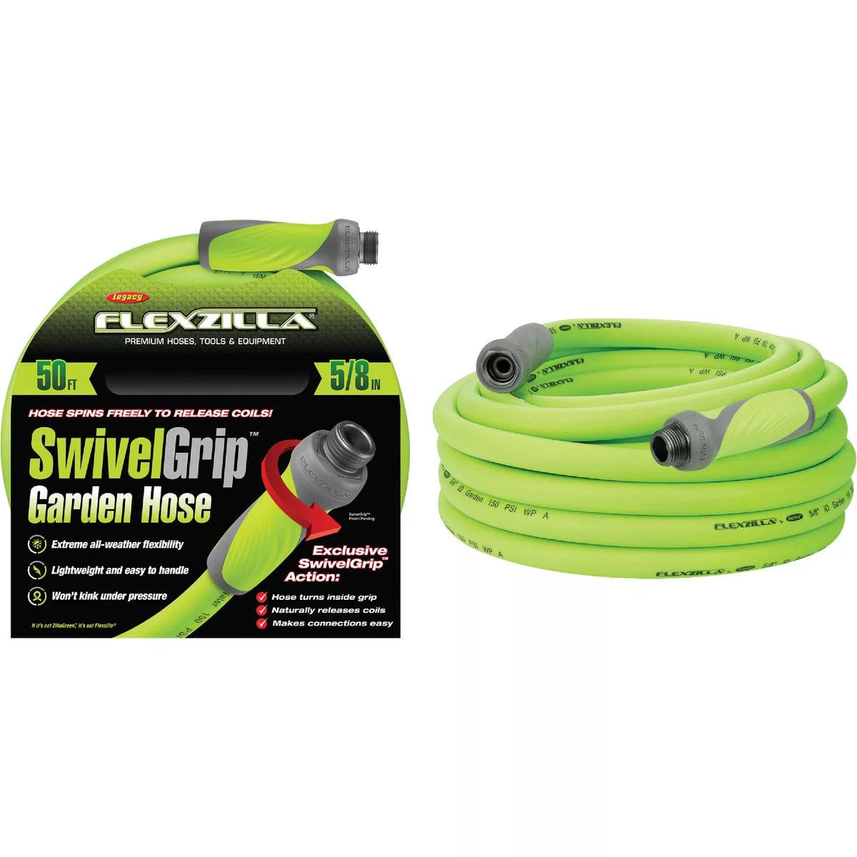 Flexzilla 5/8 In. Dia. x 50 Ft. L. Drinking Water Safe Garden Hose with