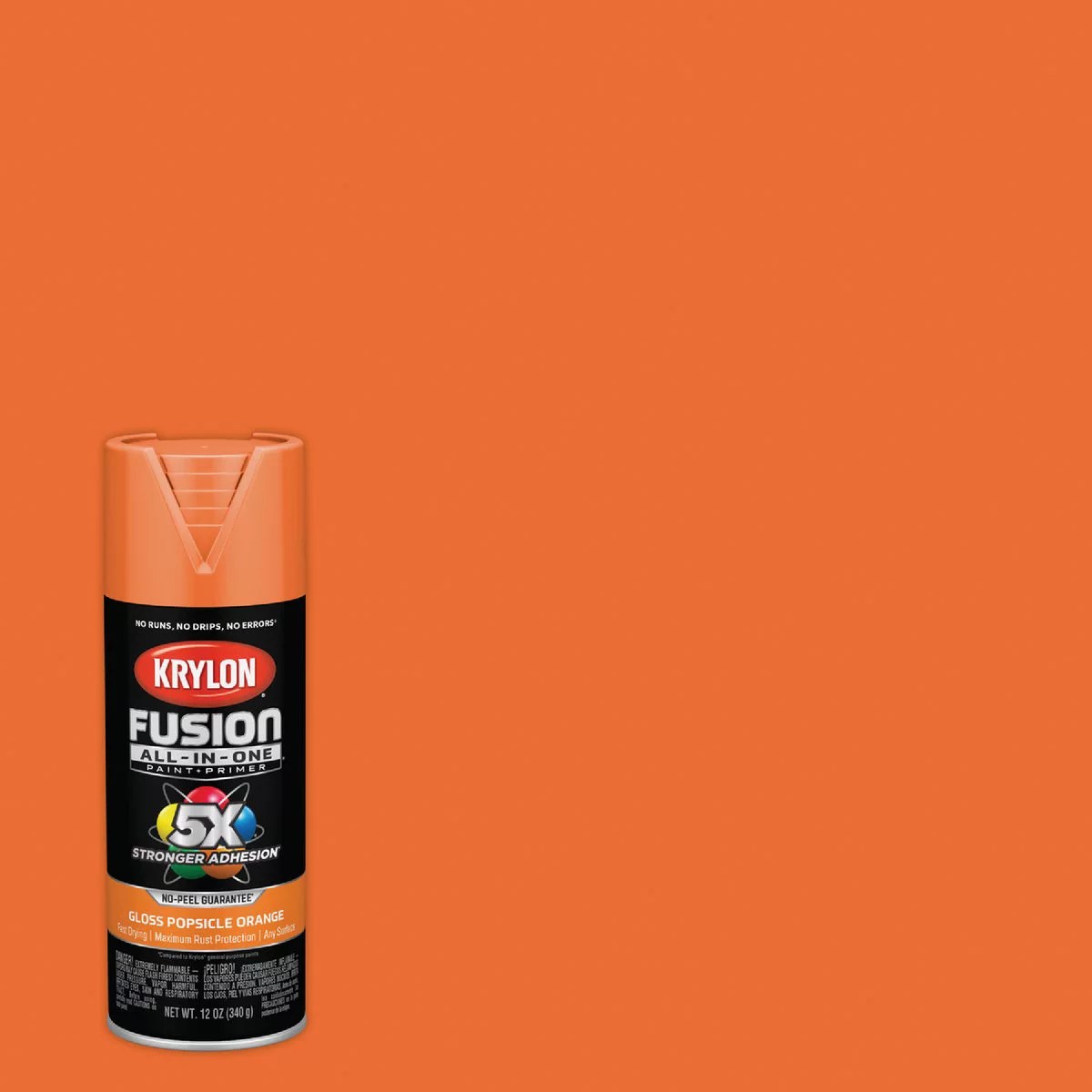 Krylon Fusion AllInOne Gloss Spray Paint & Primer, Popsicle Orange