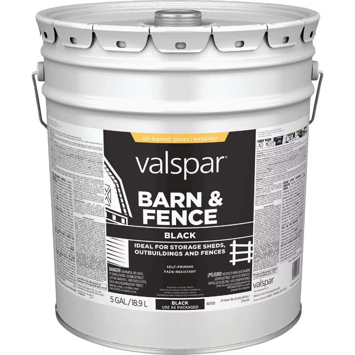 Valspar Alkyd Exterior Oil Paint & Primer In One Barn & Fence Paint