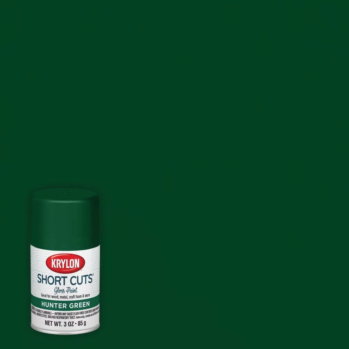 Krylon Short Cuts 3 Oz. HighGloss Enamel Spray Paint, Hunter Green