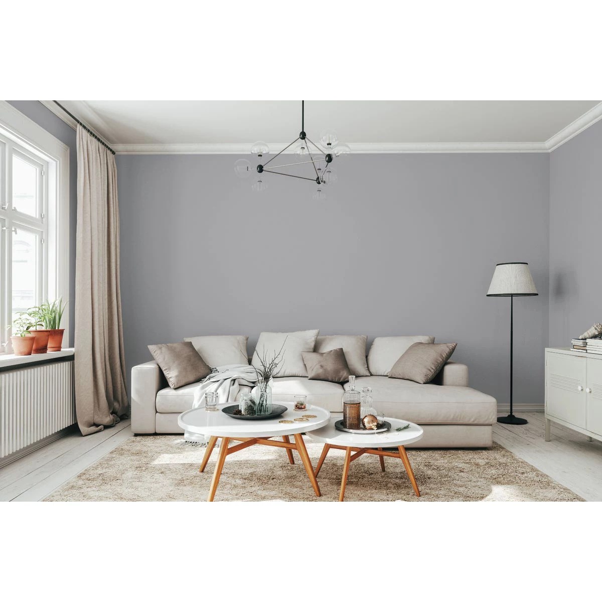 RustOleum Sure Color Eggshell Storm Gray Interior Wall Paint and