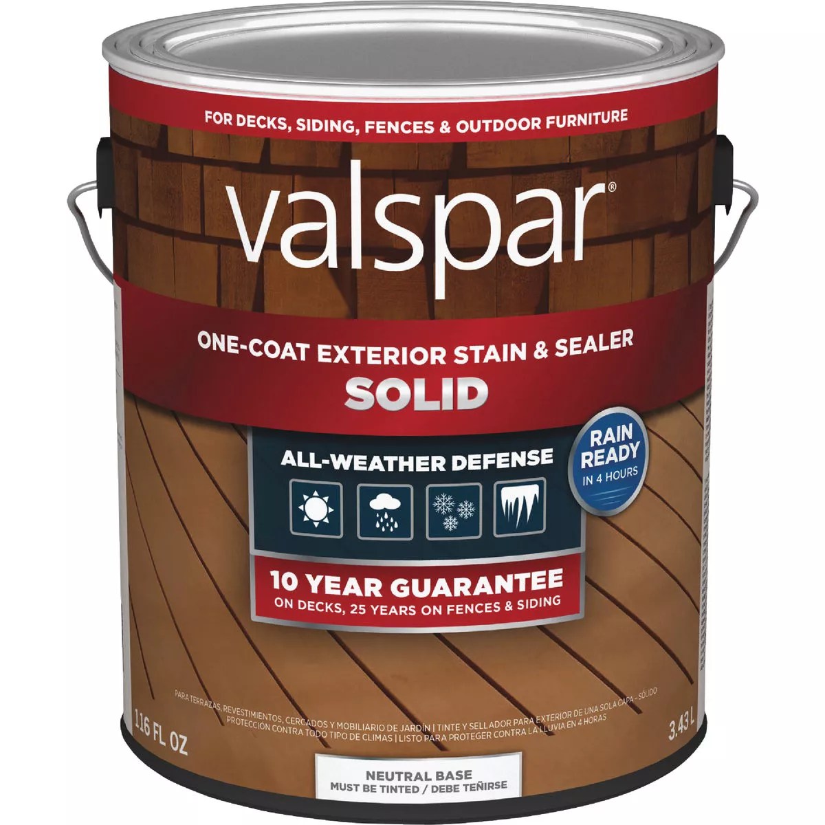 Valspar Solid Deck Stain, Neutral Base, 1 Gal. Do it Best