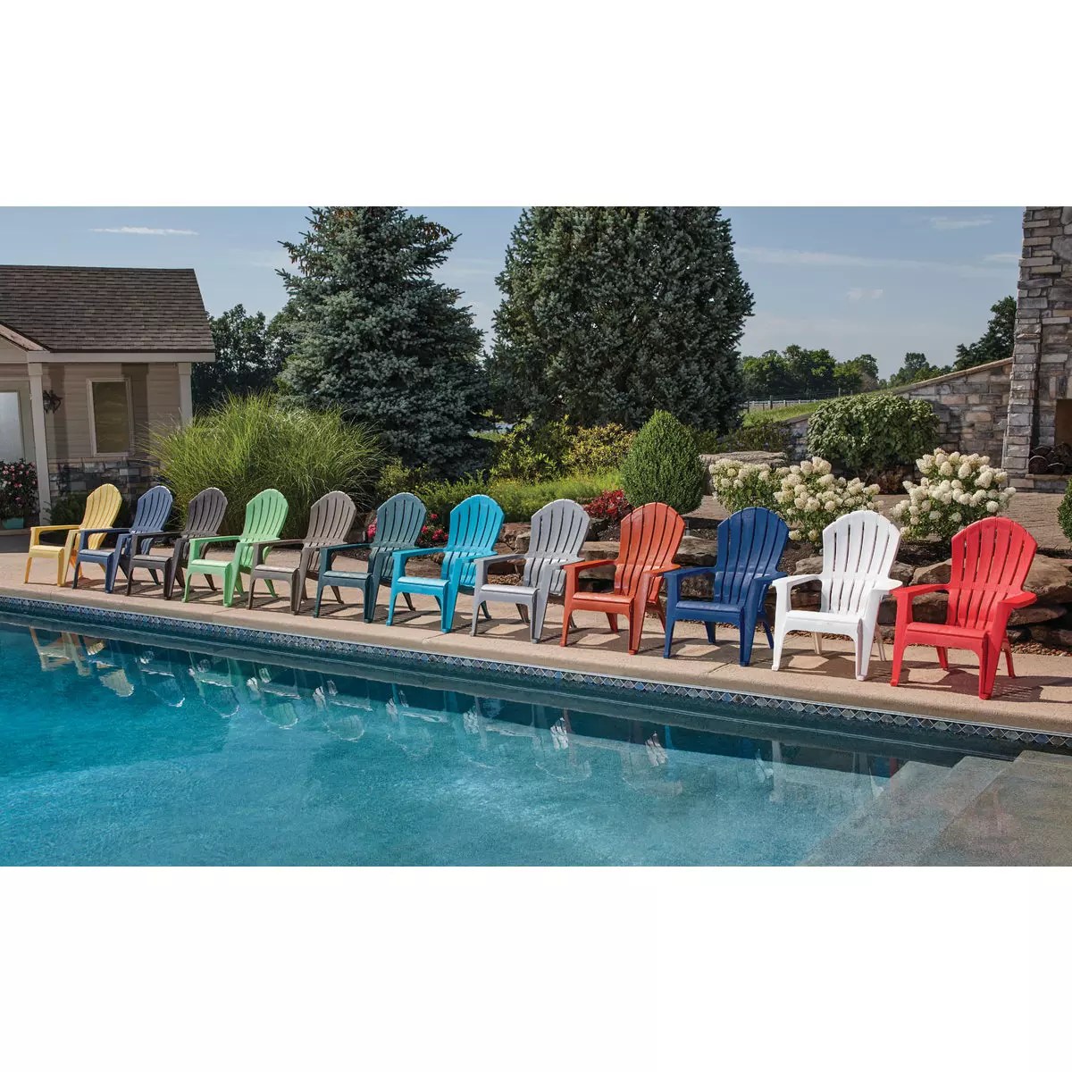 Adams Monaco Blue Resin Adirondack Chair Do it Best