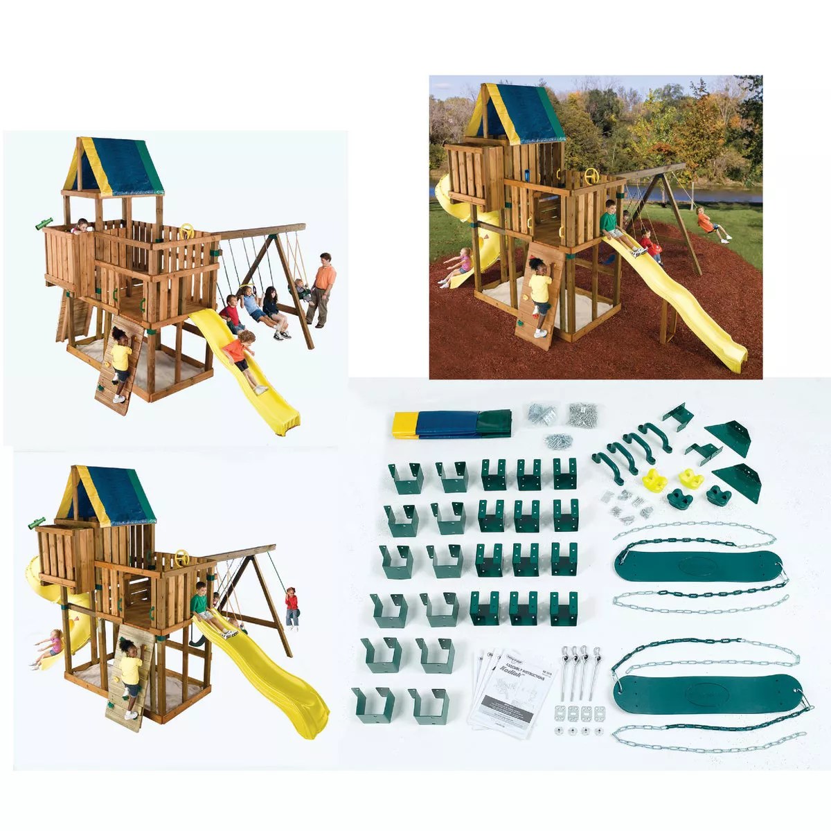 Swing N Slide Kodiak Custom DIY Playset Hardware Kit (Lumber and Slide