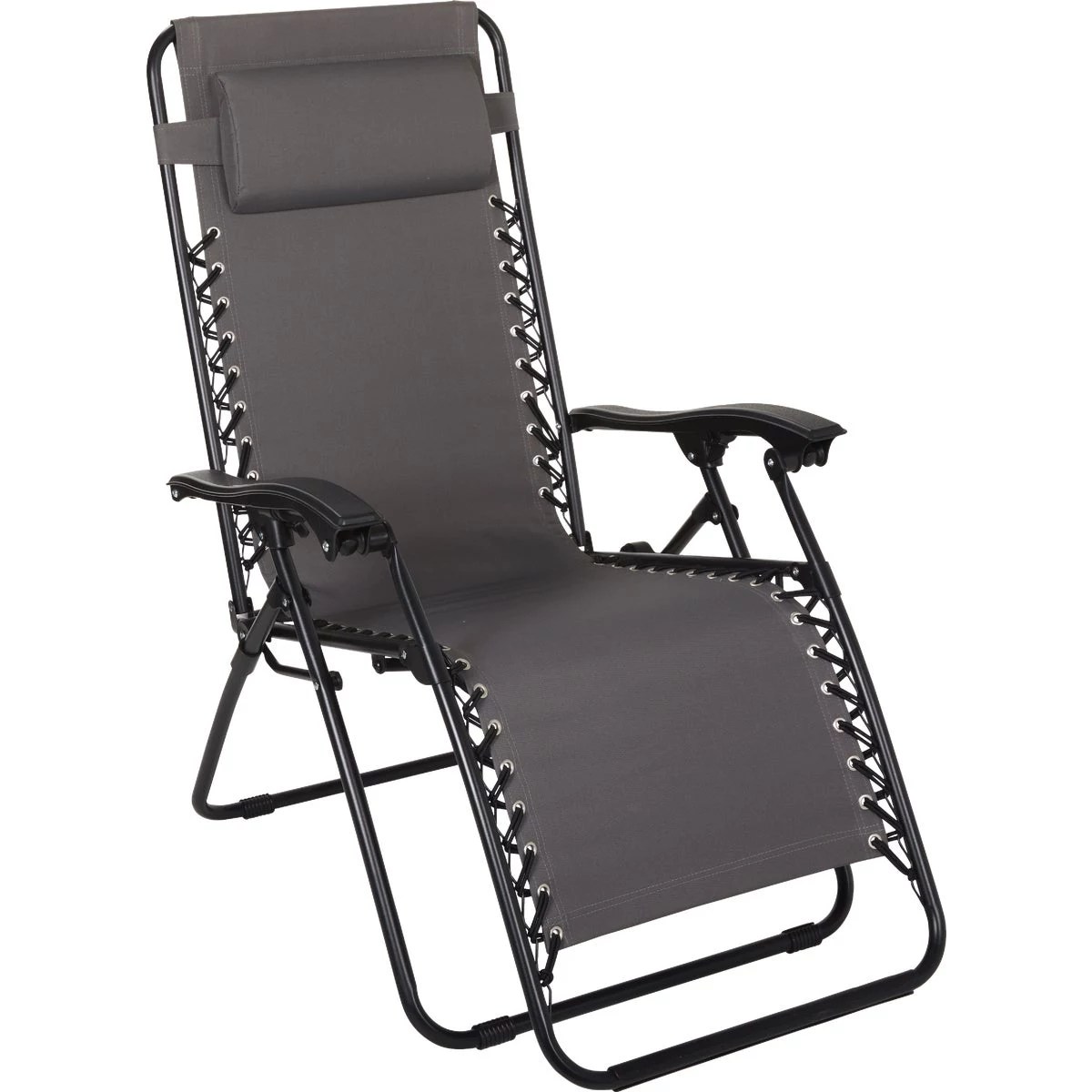 Outdoor Expressions Zero Gravity Relaxer Charcoal Convertible Lounge