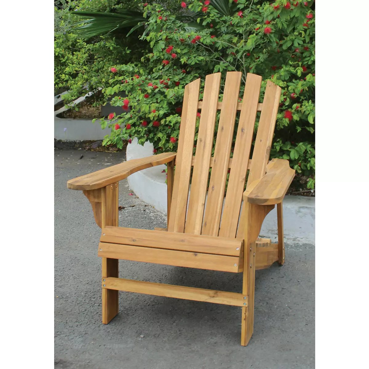 Leigh Country Natural Acacia Wood Adirondack Chair Do it Best