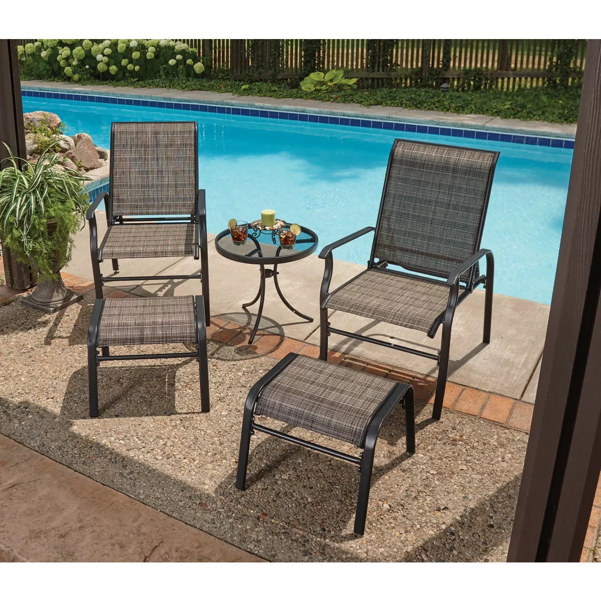 Outdoor Expressions Windsor Collection 5Piece Sling Chat Set Do it Best