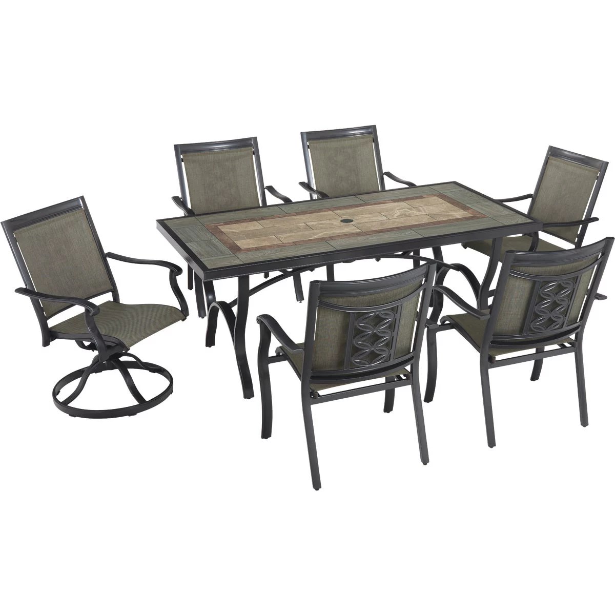 Outdoor Expressions Fremont 7Piece Aluminum Dining Set Do it Best
