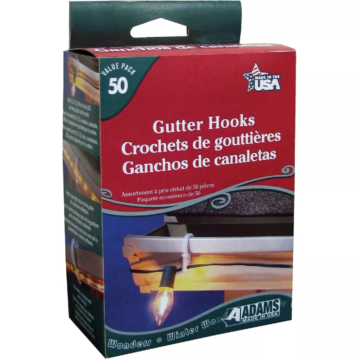 Adams White Gutter Light Clips (50Pack) Do it Best