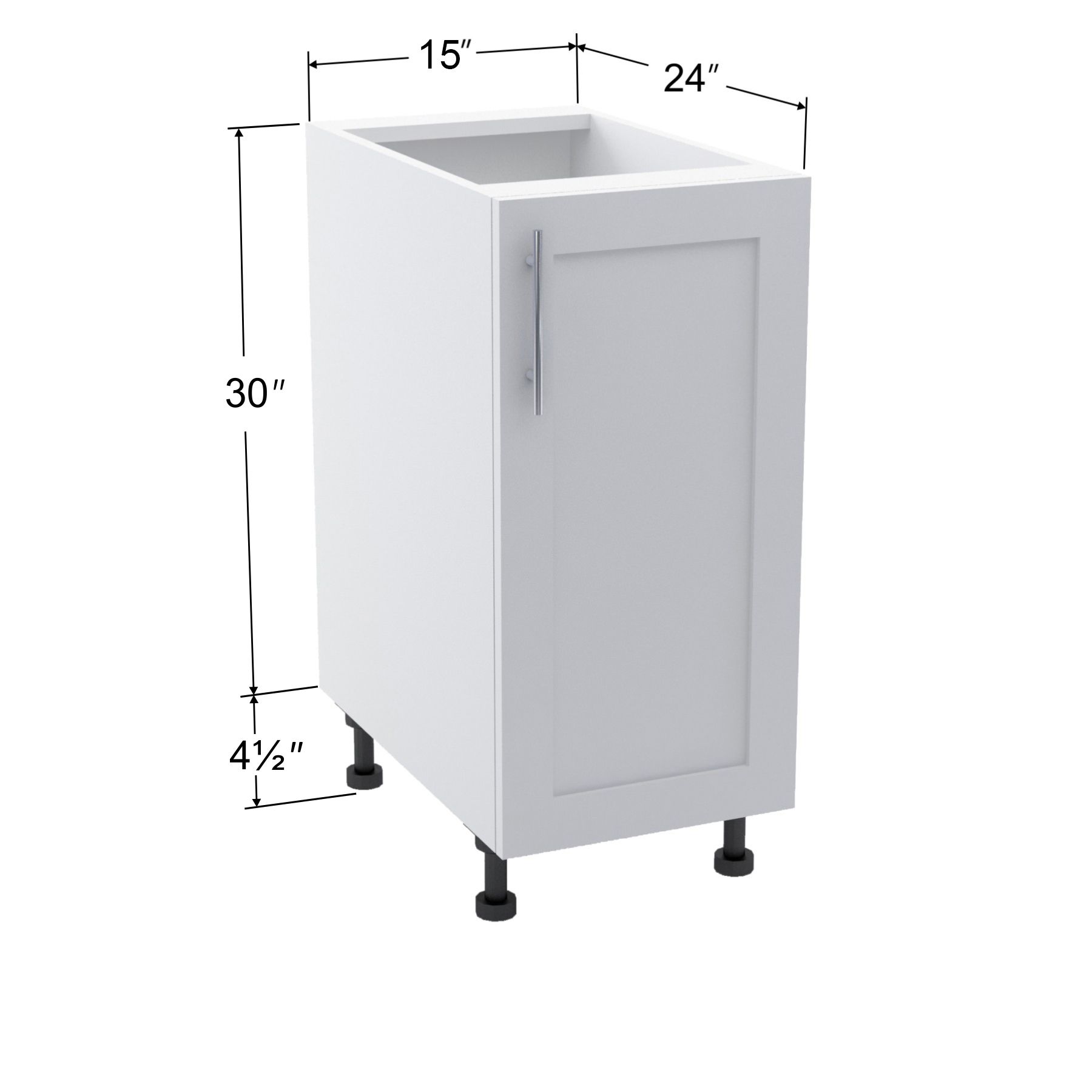 15'' Base Kitchen White Shaker