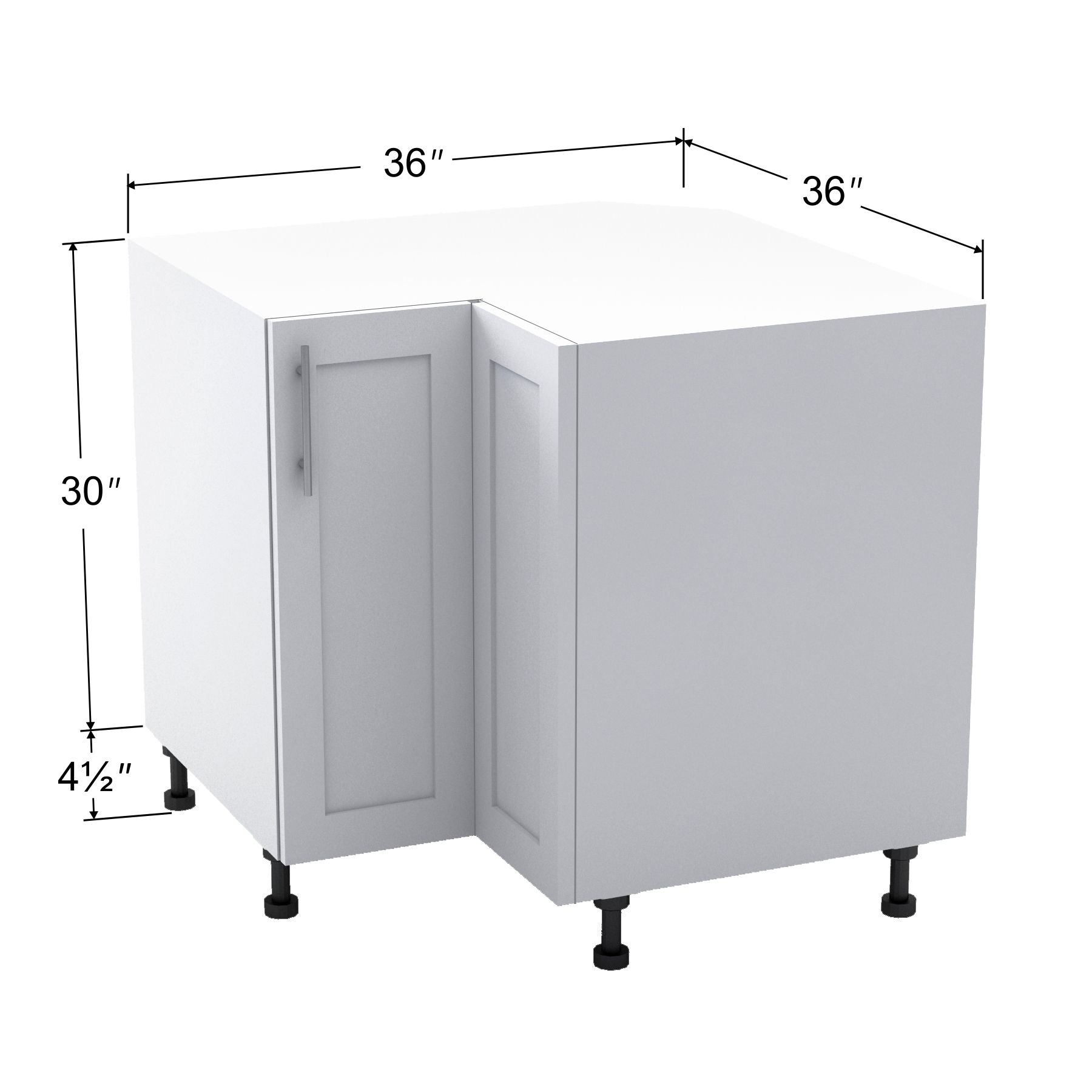 36'' Base Corner Kitchen White Shaker