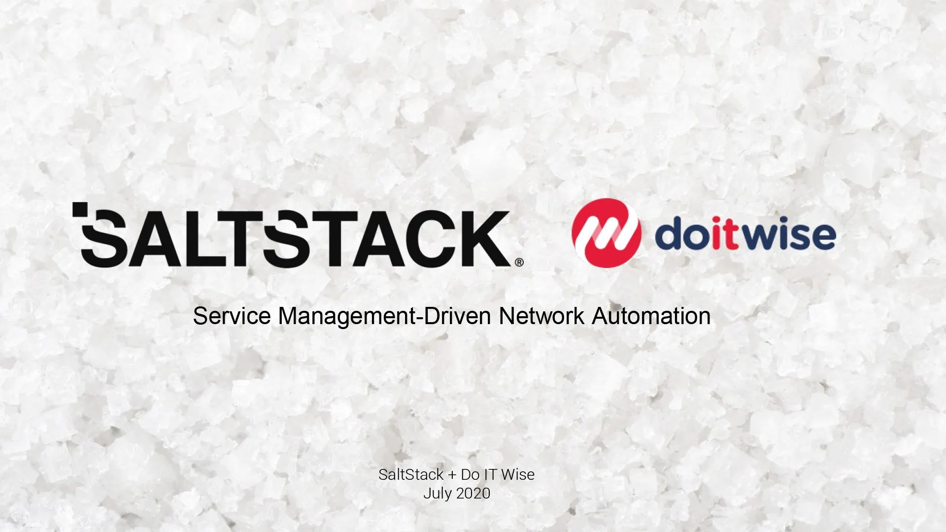 inar Service ManagementDriven Network Automation with SaltStack