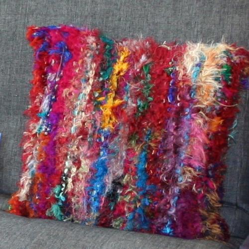 Recycled Silk Cushion Cover Dojo at The Manchester Futon Company