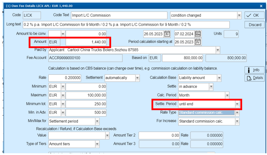Basic Fee Calculation and Different type of SETTLEMENT PERIODS