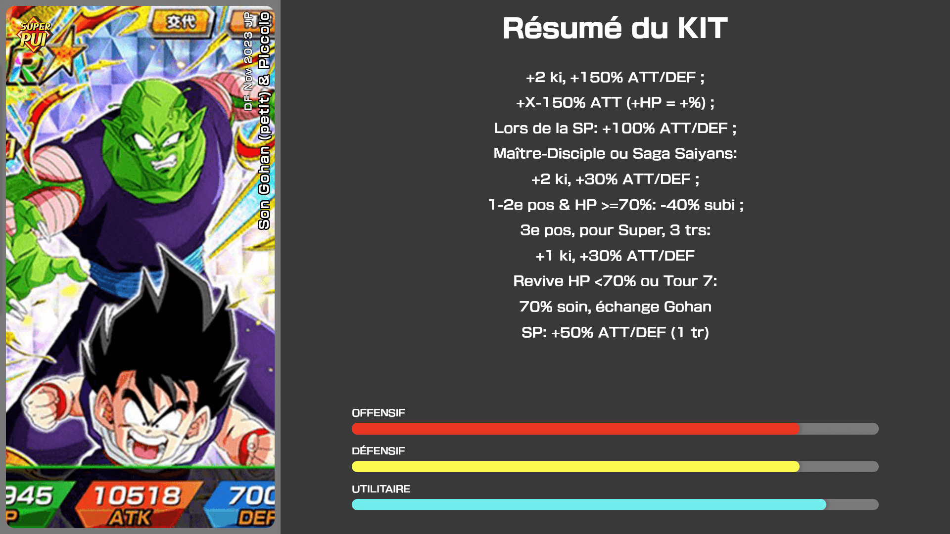 Son Gohan (petit) & Piccolo [PUI] DF Nov 2023 JP [UR] Essencyclopédie