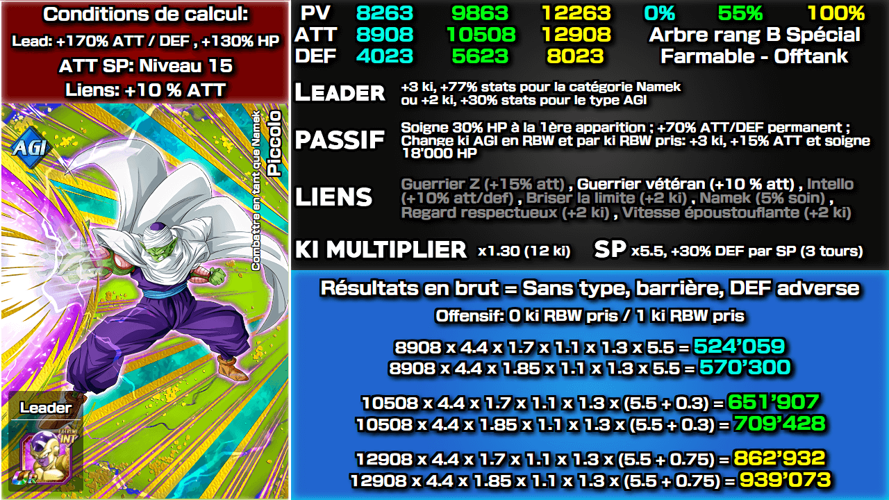 Piccolo [Assimilation] [AGI] Combattre en tant que Namek [ZTUR] Essencyclopédie
