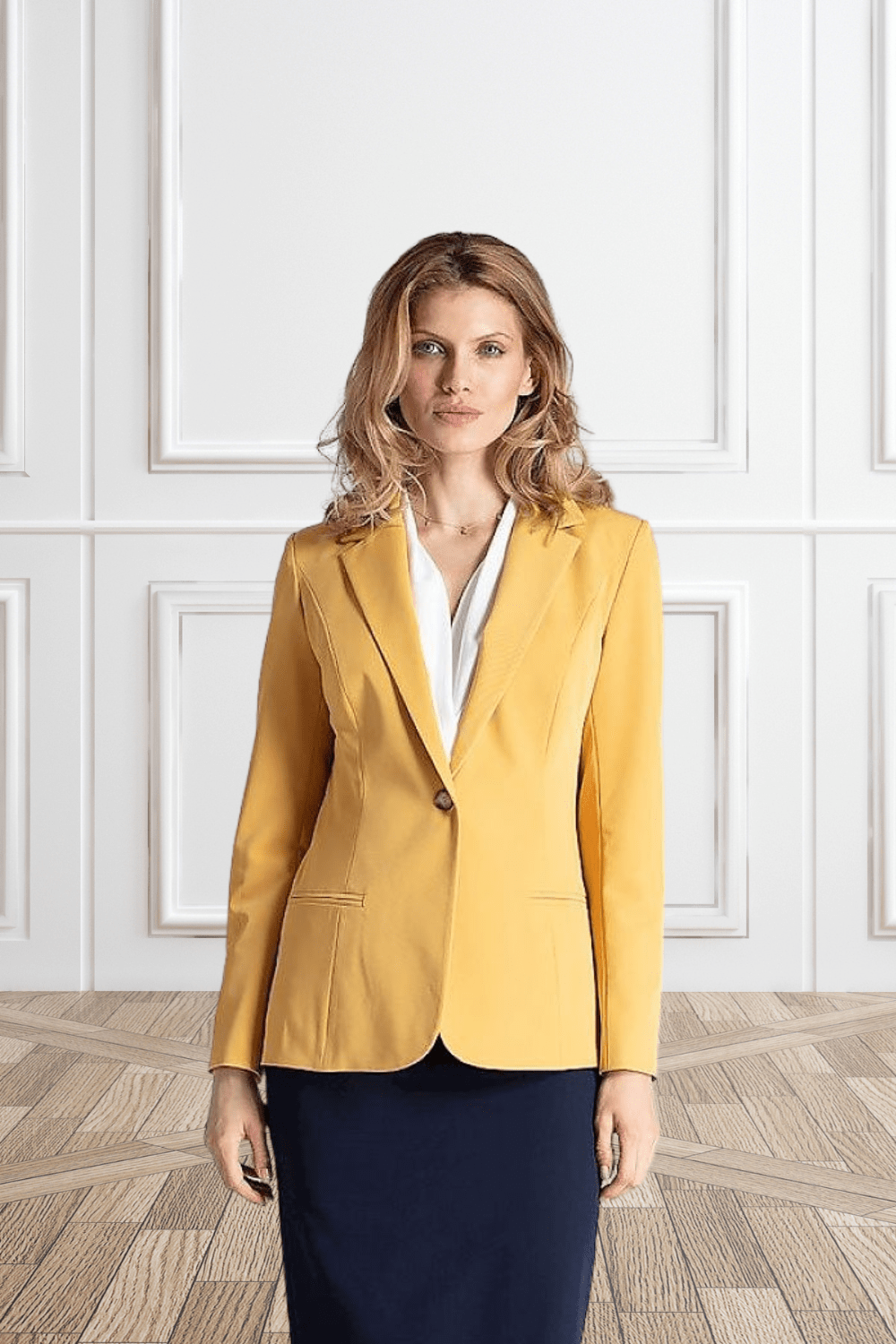 Mustard Blazer from Dolce Verre Collection