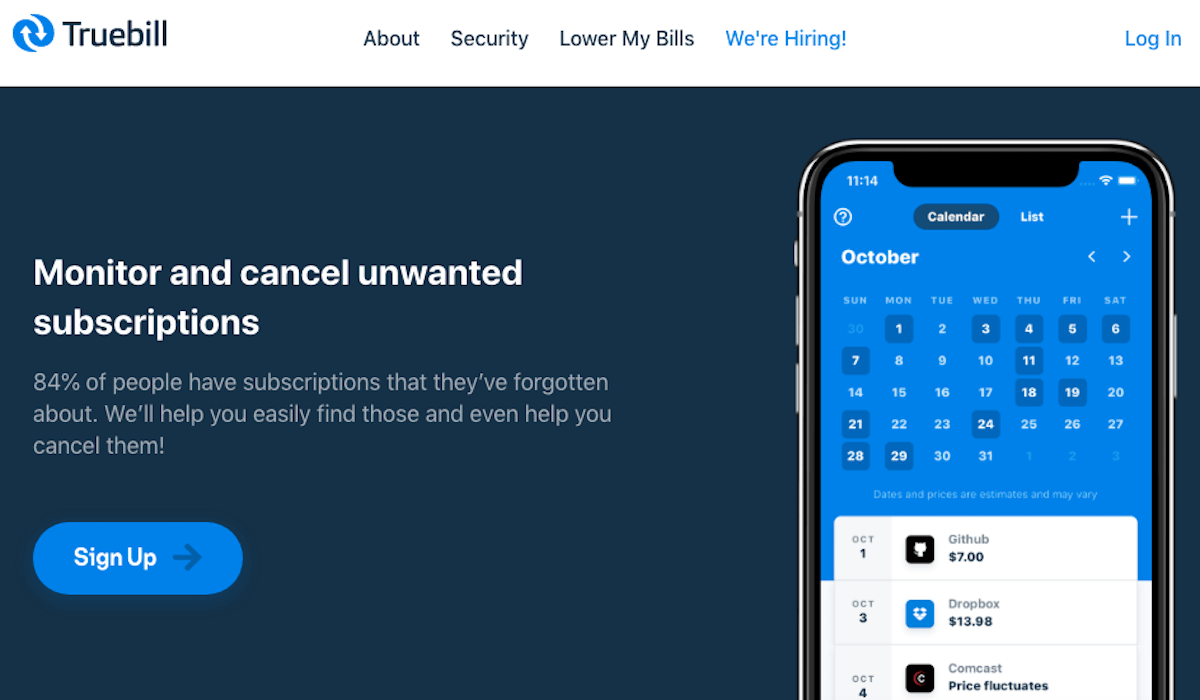 Truebill Review Save 500+ This Year with One App DollarSprout