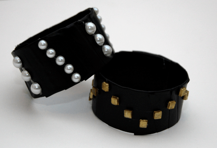 Make a Studded Electrical Tape Bracelet » Dollar Store Crafts