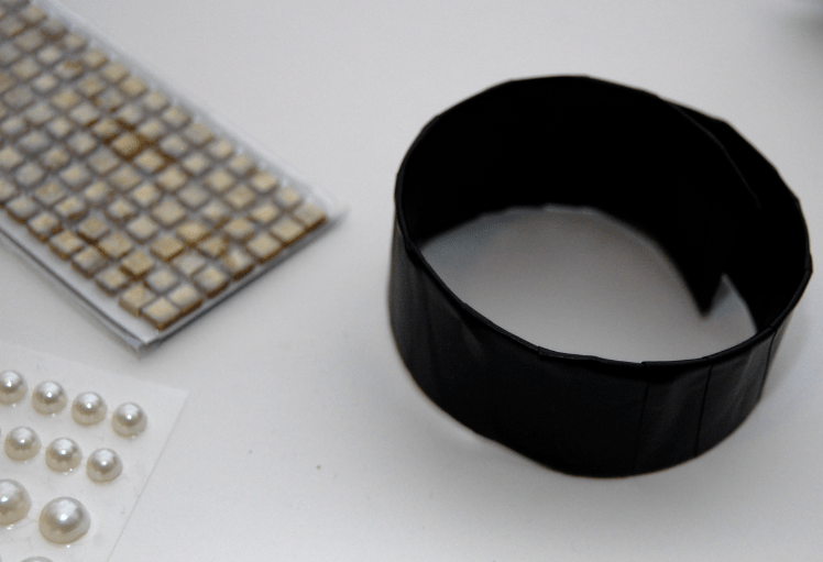 Make a Studded Electrical Tape Bracelet » Dollar Store Crafts