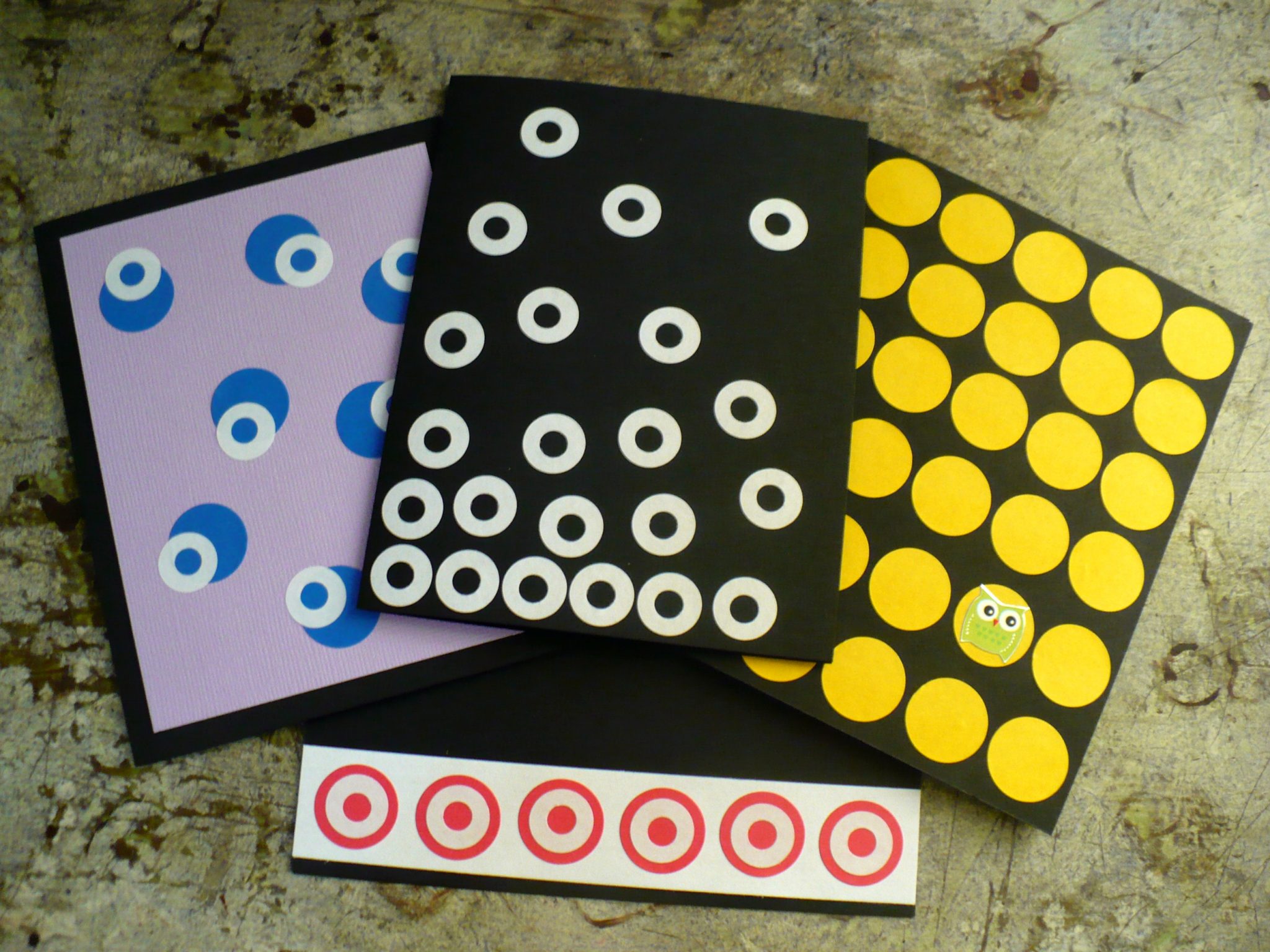 Make Easy Polka Dot Greeting Cards » Dollar Store Crafts