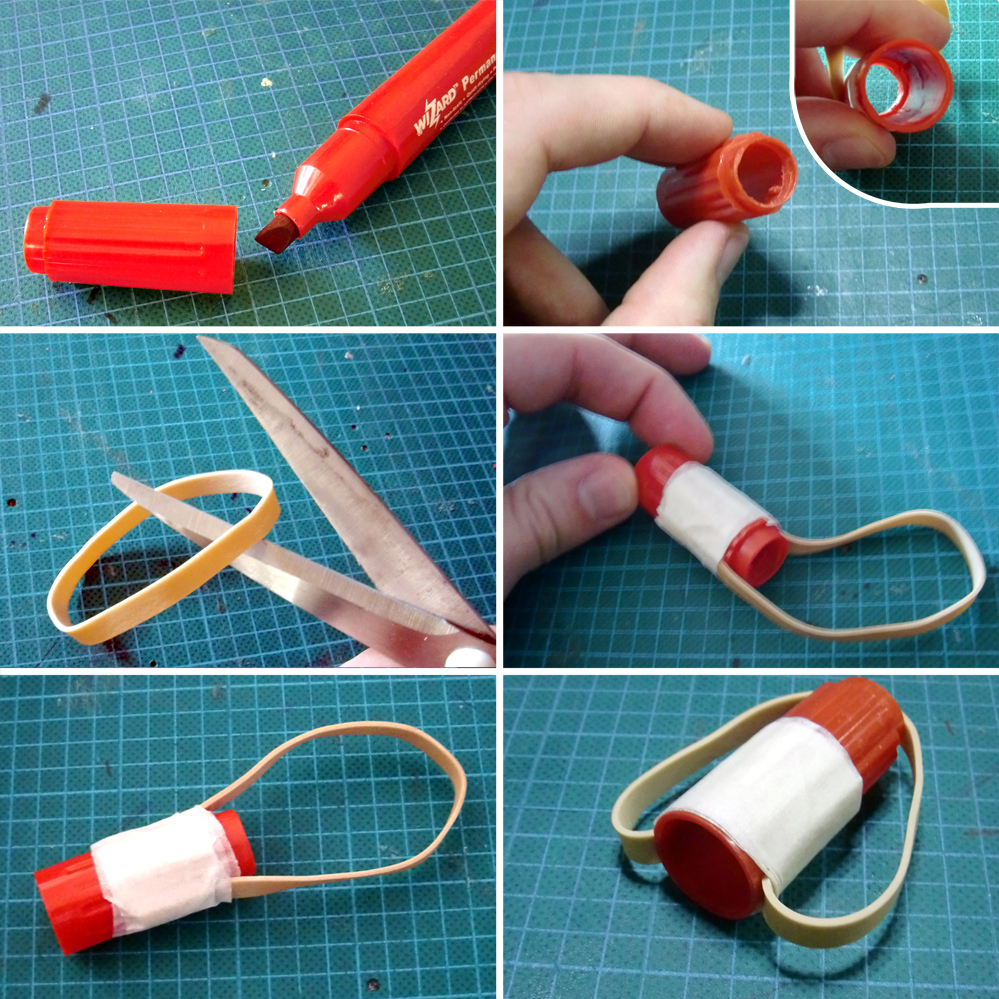 Man Crafts office supply grappling gun » Dollar Store Crafts