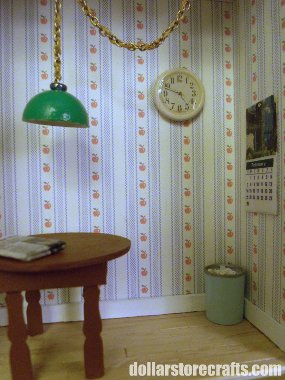 Make a Miniature Dollhouse Wall Clock » Dollar Store Crafts