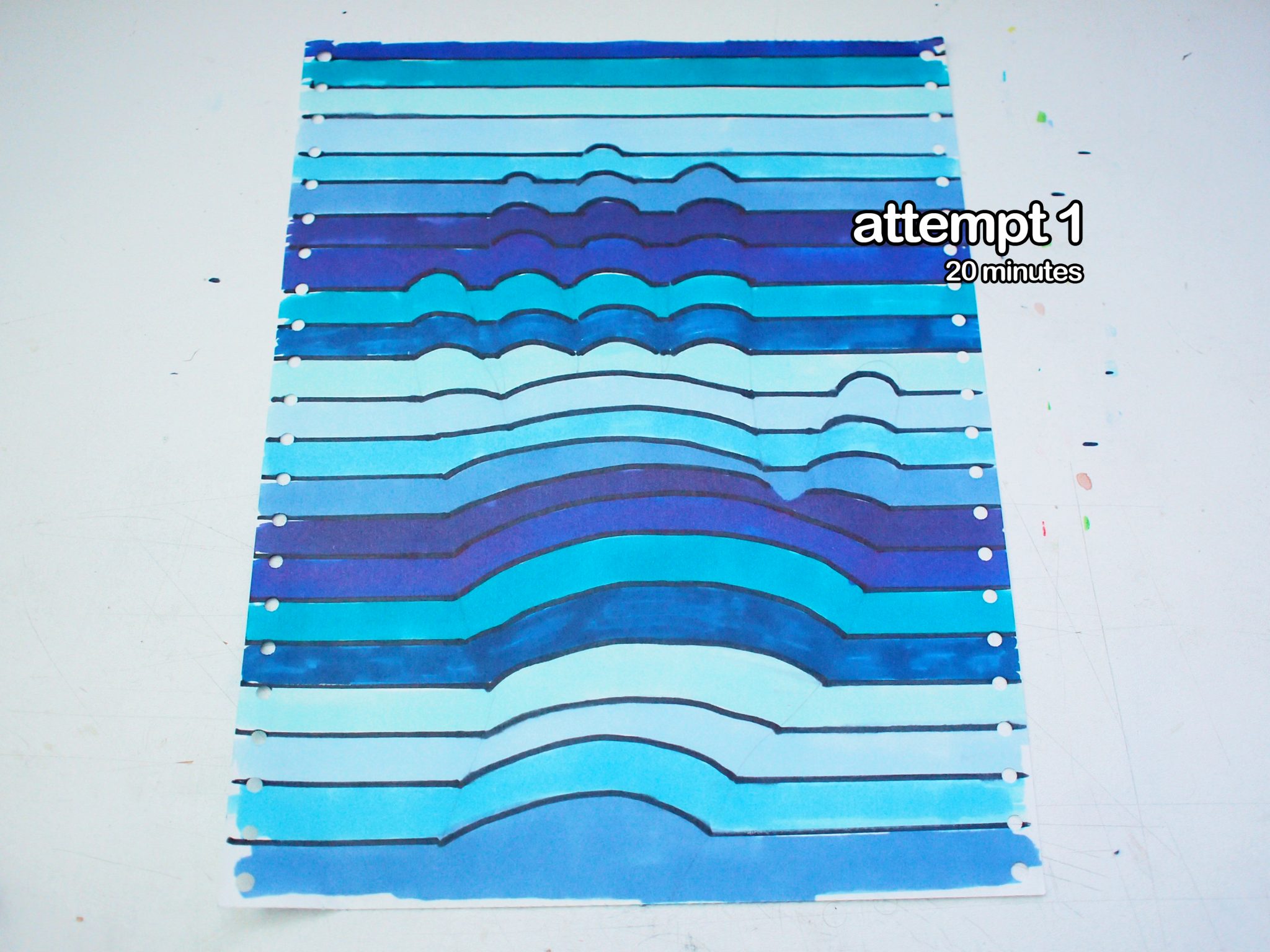 Man Crafts easy optical art with office supplies » Dollar Store Crafts