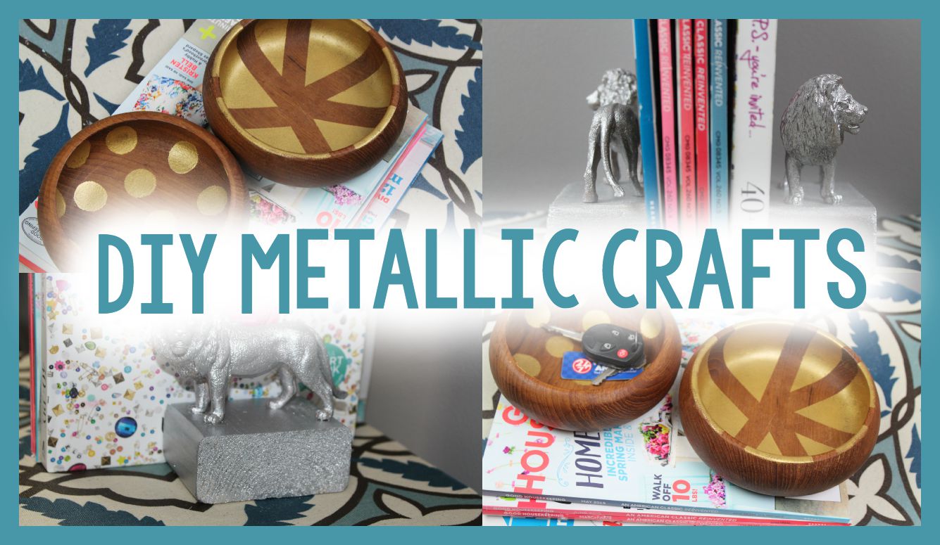 DIY Metallic Crafts for Organization » Dollar Store Crafts