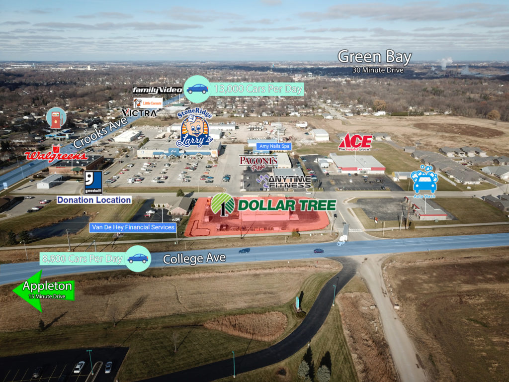 DT Kaukauna, WI Dollar Store Properties For Sale Dollar Store