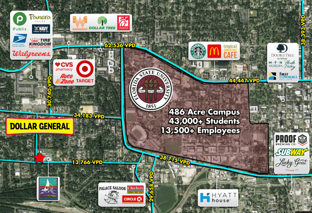 Dollar General Tallahassee, FL Dollar Store Properties For Sale
