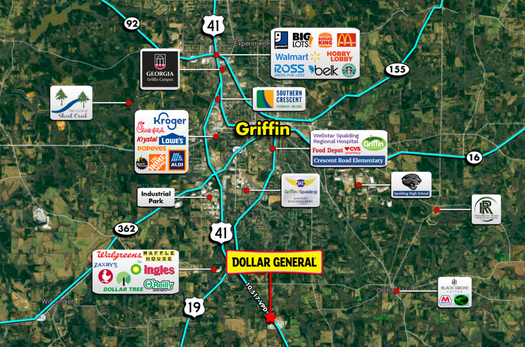 Dollar General Griffin, GA Dollar Store Properties For Sale