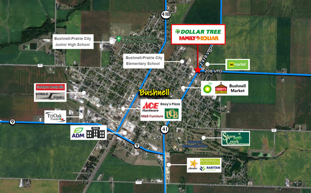 Family Dollar Dollar Tree Bushnell, IL Dollar Store Properties