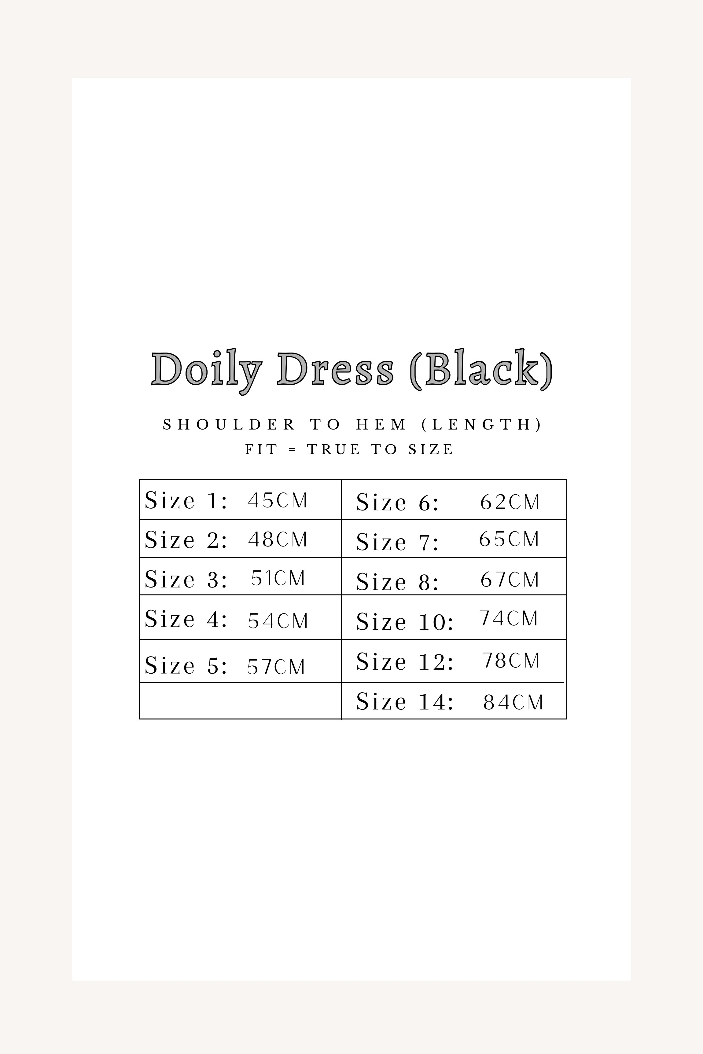 Doily Dress (Black) Dollcake