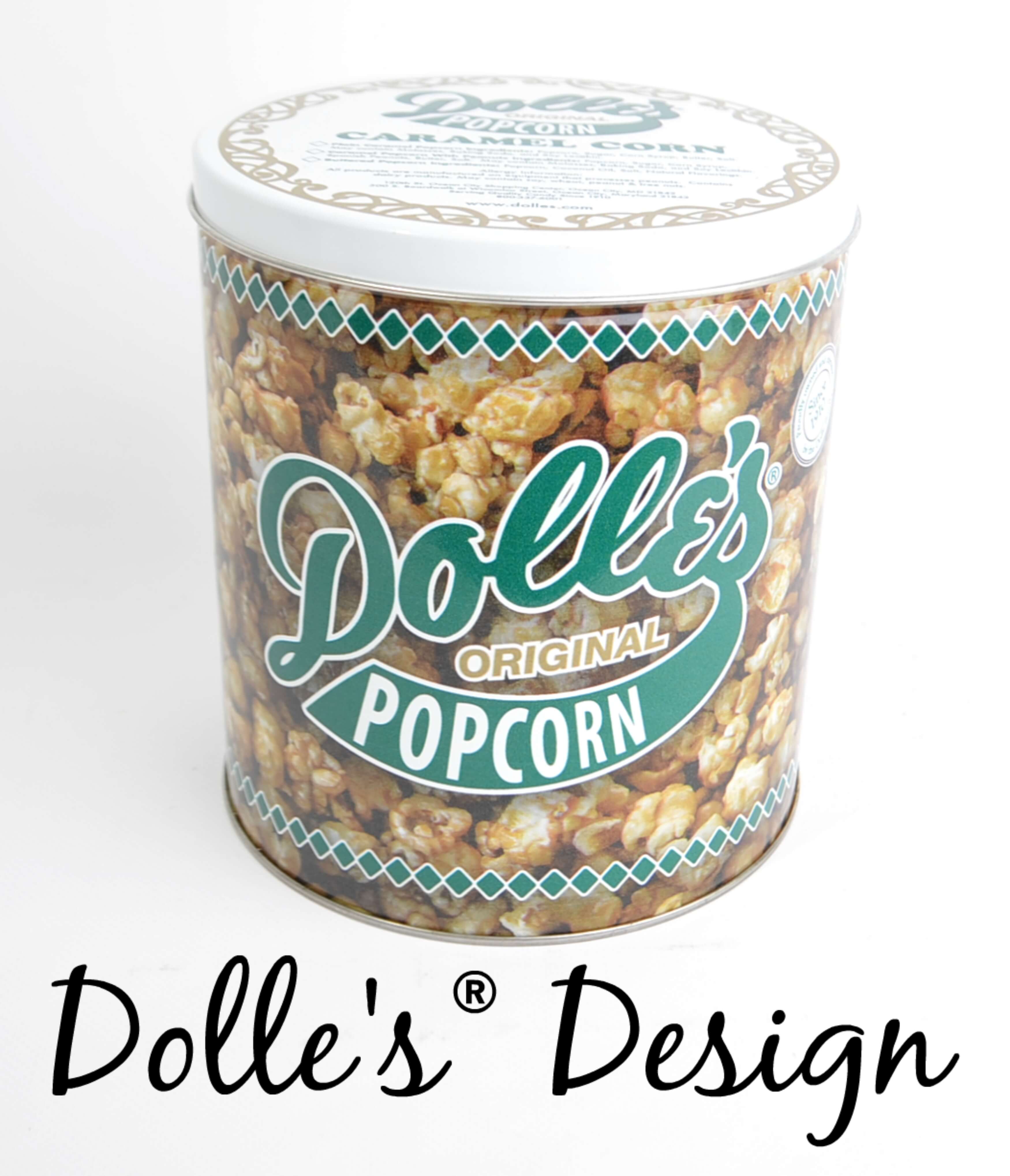 1 Gallon Tin filled with Dolle's® Popcorn Dolle's Candyland