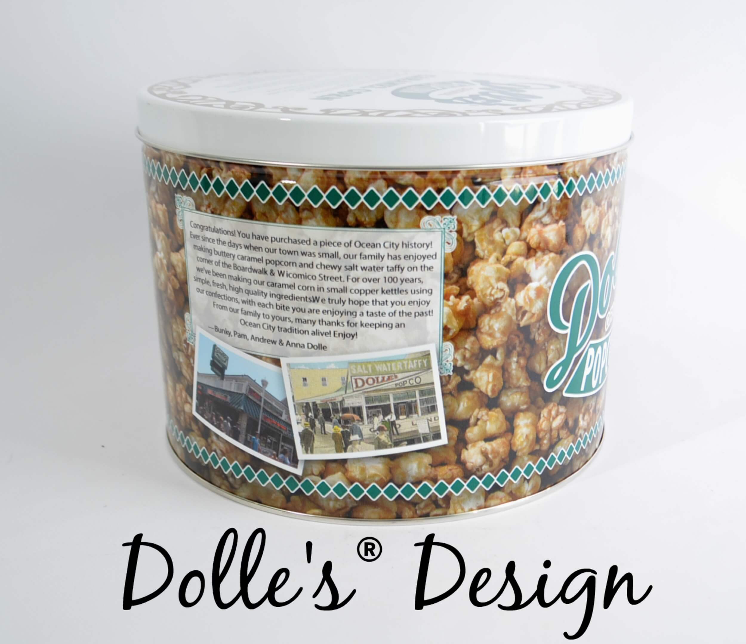 1/2 Gallon Tin filled with Dolle's® Popcorn Dolle's Candyland