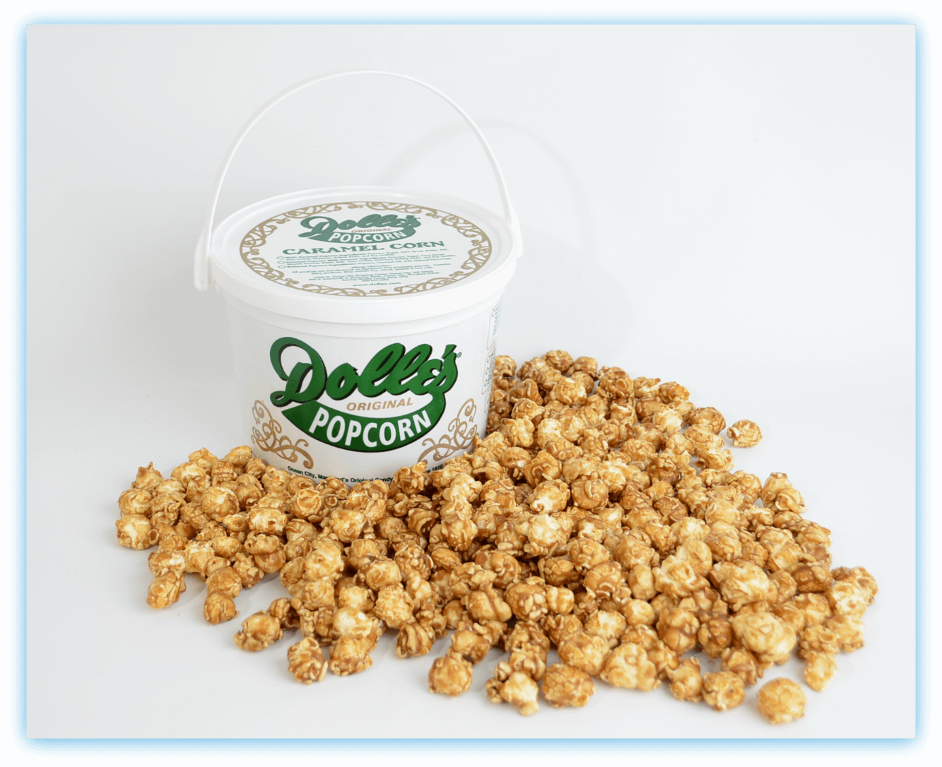 1/2 Gallon Tub filled with Dolle's® Popcorn Dolle's Candyland Ocean City, MD