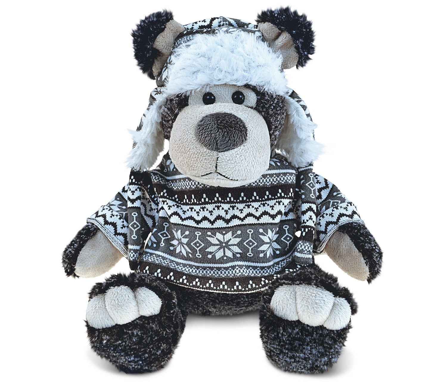 Black Bear Super Soft Plush With Clothes DolliBu
