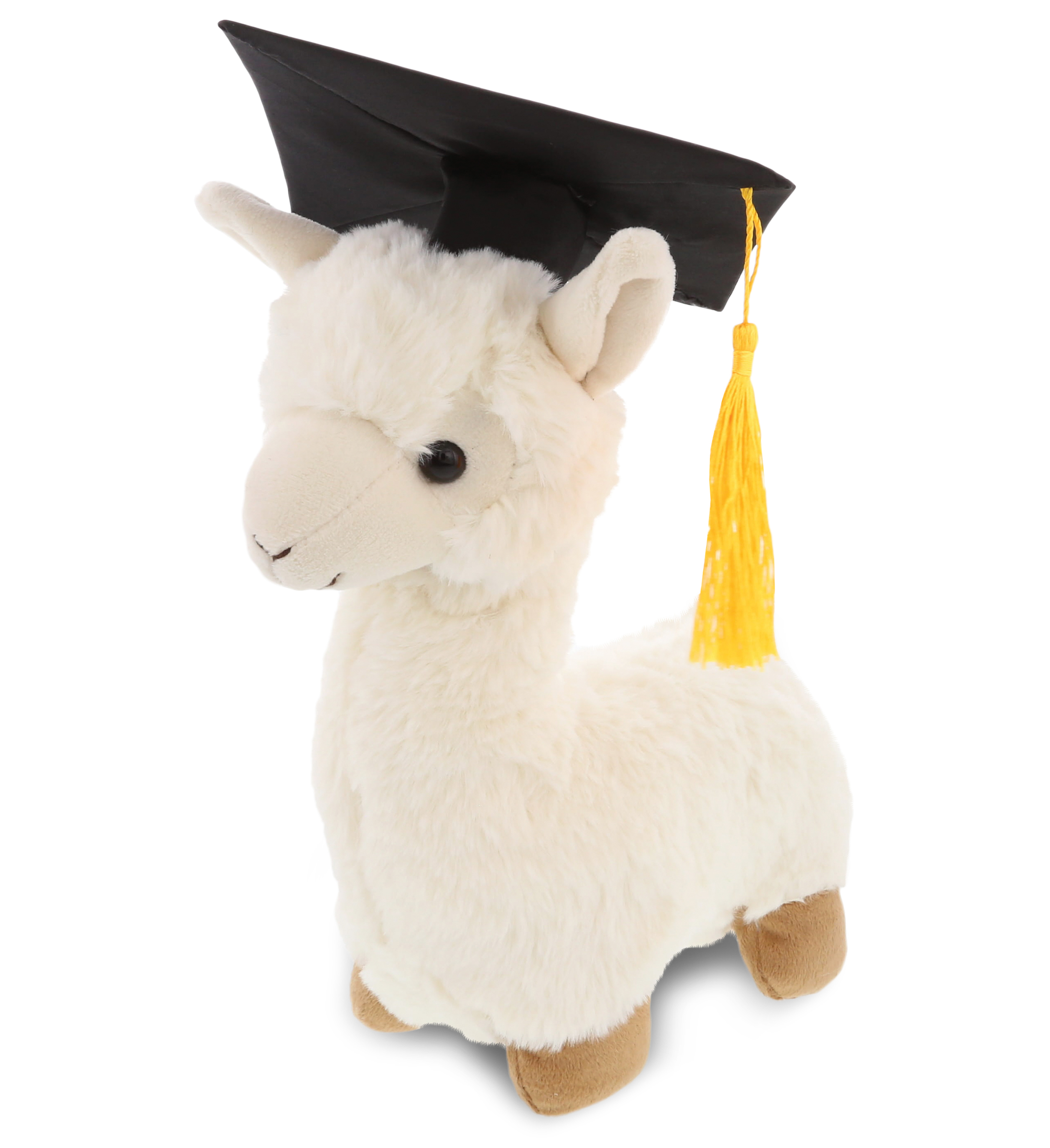 DolliBu White Llama Graduation Plush Toy Graduation Stuffed Animal