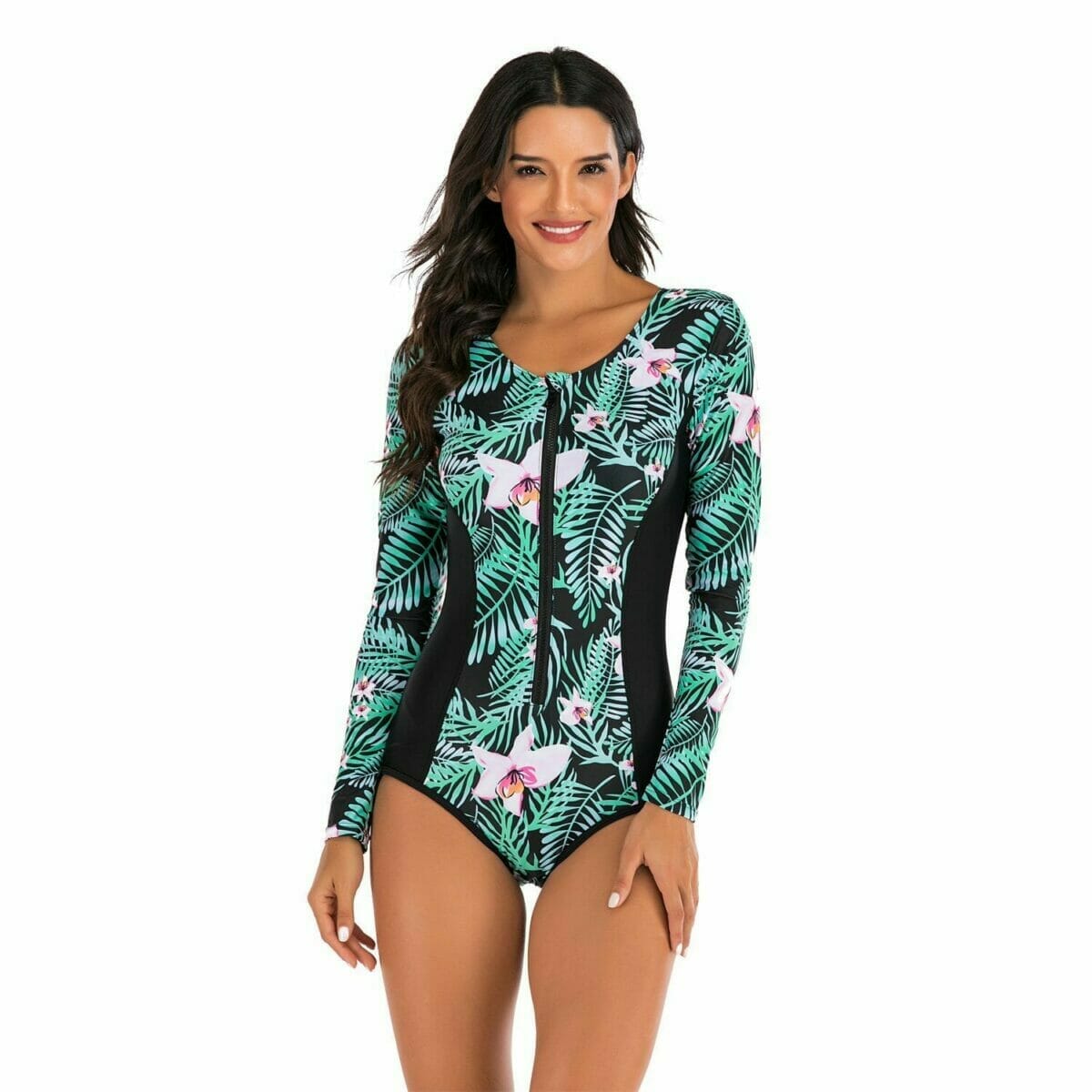 Long Sleeve Swimsuit Floral Doll Up Boutique