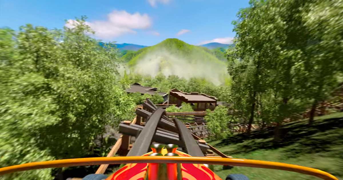 3D Virtual Ride on Dollywood’s Lightning Rod