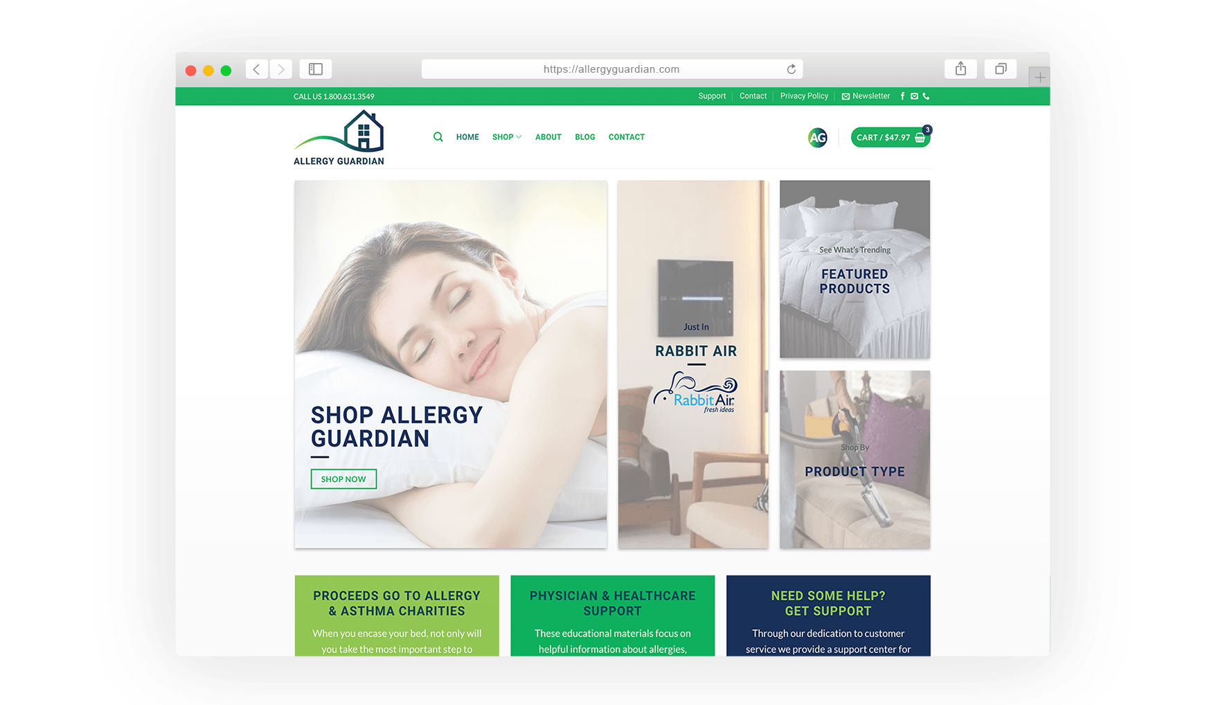 Allergy Guardian site Design » Dolo Digital Portfolio