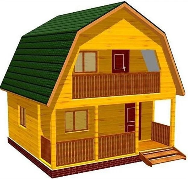 Проекты деревянных домов 6*6 2 этажа