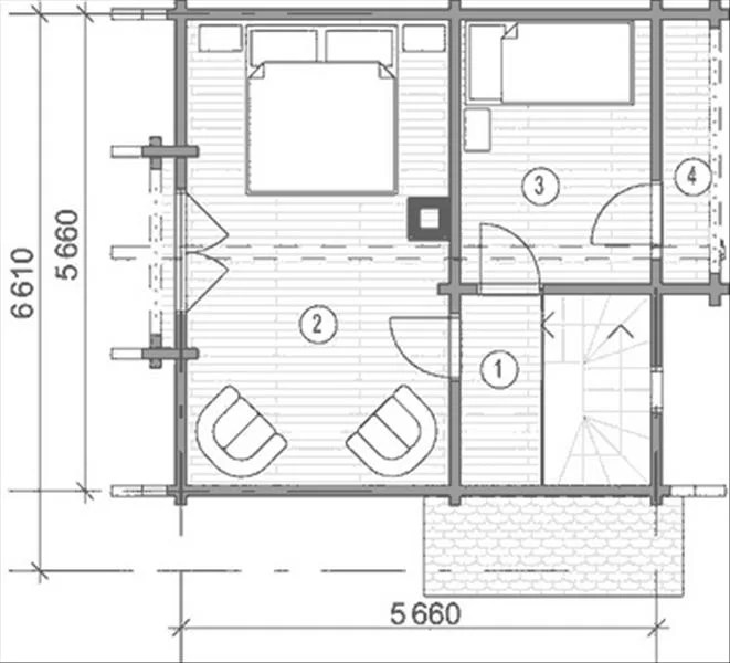 Проекты деревянных домов 6*6 2 этажа