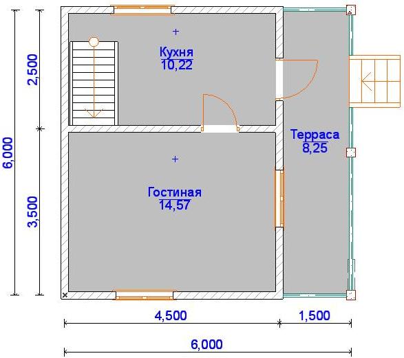 Проекты деревянных домов 6*6 2 этажа