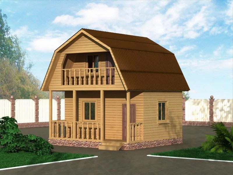 Проекты деревянных домов 6*6 2 этажа